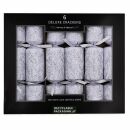 Harvey & Mason - 6 x 6 Large Deluxe Christmas Cracker  - White - Winter Glitter