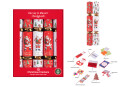 Harvey & Mason - 10 Large Luxury Eco Christmas Cracker - Red & White - Santa