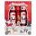 12 x 10 Family Eco Christmas Crackers - Red & White - Santa & Rudolph
