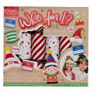 Christmas Time - 12 x 6 Family Game Crackers  - Red & White - Who Am I? - Elf