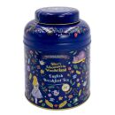 New English Teas - English Breakfast Tea 80 Tea Bags  - Alice in Wonderland Tin - Dark Blue